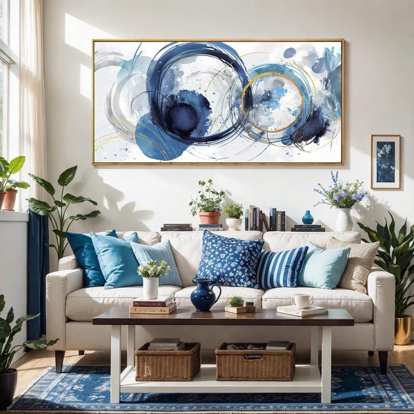 Wall Art Abstract Art Paintings Tree of Life Posters Prints Landscape Picture Colorful Modern Canvas Painting for Living Room Bedroom Office Large Decor 20"x40" with Framed - Image 12
