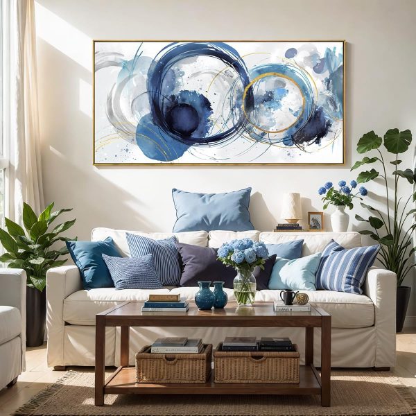 Wall Art Abstract Art Paintings Tree of Life Posters Prints Landscape Picture Colorful Modern Canvas Painting for Living Room Bedroom Office Large Decor 20"x40" with Framed - Image 15